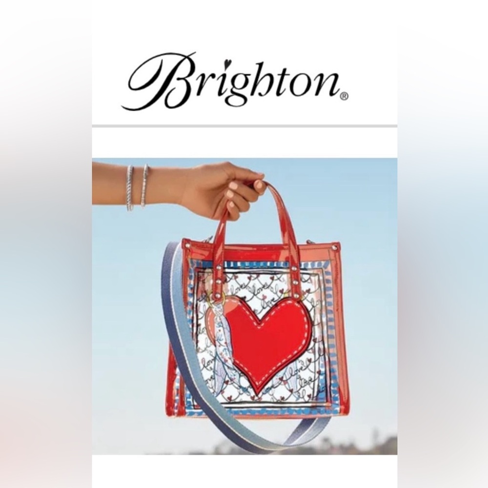 Brighton Clear Tote with Red Heart Accent
